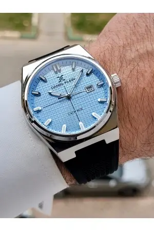 Kadranı Mavi Kordonu Siyah Renk İç Göstergeleri Aktif Erkek Kol Saati