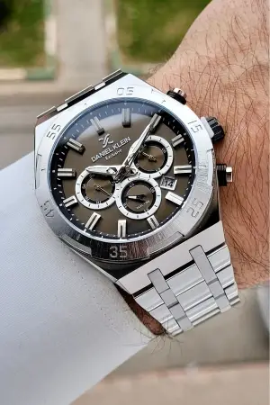 Kadranı Kahverengi Kordonu Gümüş Renk 44 mm İç Göstergeleri Aktif Erkek Kol Saati