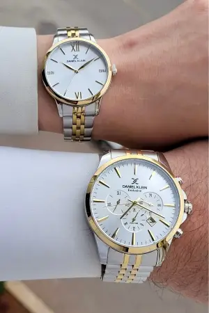 Gold Gümüş Renk Sevgili Çift Kol Saati STISTE16