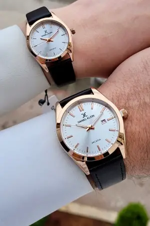 Rose Kahverengi Renk Hediye Paketli Sevgili Çift Kol Saati STISTE21