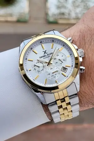 Gold Gümüş Renk 42 mm Hediye Paketli İç Göstergeleri Aktif Erkek Kol Saati