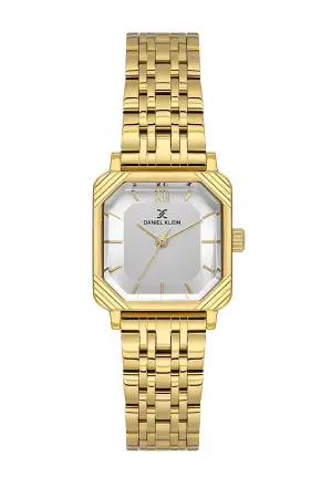 Gold Hediye Paketli 23 Mm Kare Kadın Kol Saati ve Bileklik