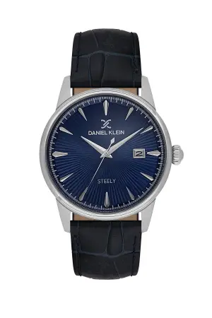 Kasası Gümüş Kordonu Lacivert Renk 41,5 mm Full Çelik Kasa Erkek Kol Saati