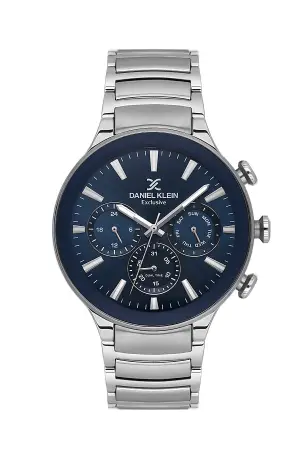 Kadranı Lacivert Kordonu Gümüş Renk Hediye Paketli İç Göstergeleri Aktif Erkek Kol Saati