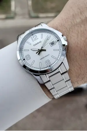 Gümüş Renk Hediye Paketli Erkek Kol Saati