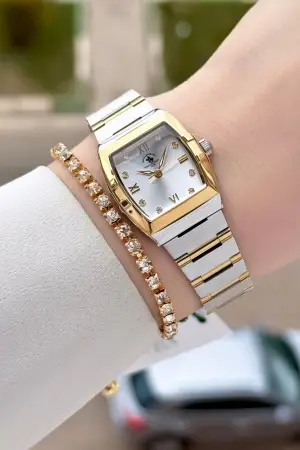 Santa Barbara Polo & Racquet Club Gold Gümüş Renk 23,5 Mm Kadın Kol Saati ve Bileklik