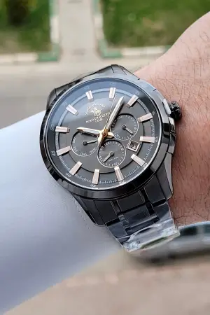 Santa Barbara Polo & Racquet Club Rose Siyah Renk 45 Mm Erkek Kol Saati