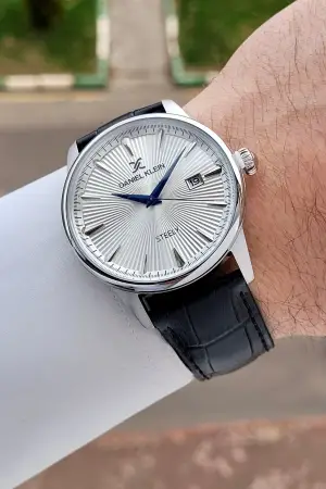 Gümüş Renk 41,5 mm Full Çelik Kasa Erkek Kol Saati