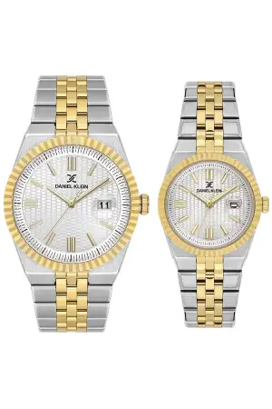 Gold Gümüş Renk Sevgili Çift Kol Saati