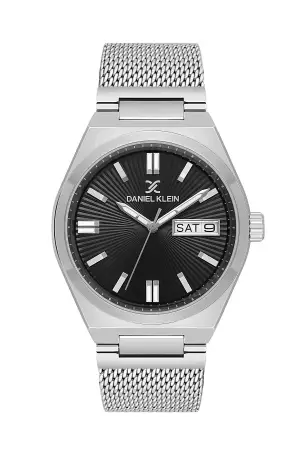 Kadranı Siyah Gümüş Renk Takvimli Erkek Kol Saati