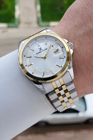 Gold Gümüş Renk 42 Mm Erkek Kol Saati