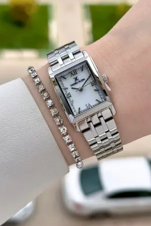 Gümüş Renk 22 mm Kadın Kol Saati