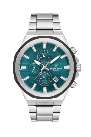 Kadranı Yeşil Kordonu Gümüş Renk 44 Mm İç Göstergeleri Aktif Erkek Kol Saati