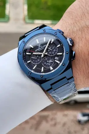 Lacivert Renk 44,5 Mm Hediye Paketli İç Göstergeleri Aktif Erkek Kol Saati
