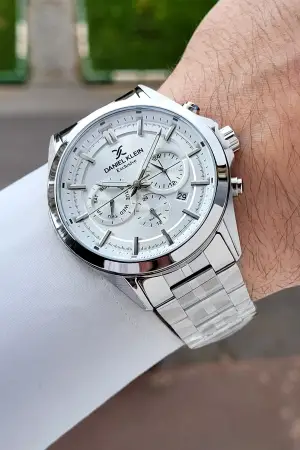 Gümüş Renk 44 Mm Hediye Paketli İç Göstergeleri Aktif Erkek Kol Saati