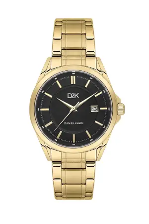 Kadranı Siyah Kordonu Gold Renk 42,5 Mm Hediye Paketli Erkek Kol Saati