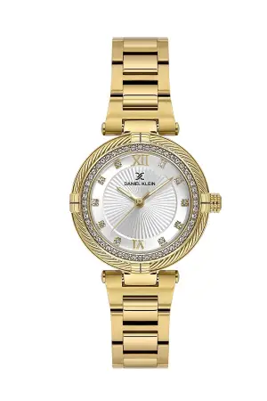 Gold Renk Hediye Paketli 32 Mm Kadın Kol Saati ve Bileklik
