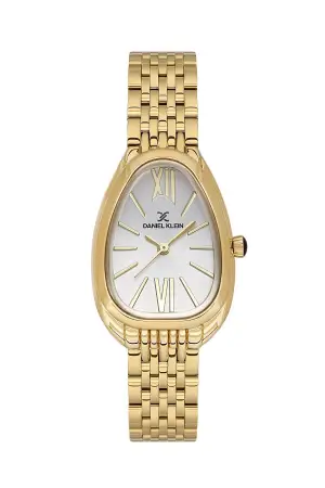 Gold Renk 25 Mm Kadın Kol Saati ve Bileklik