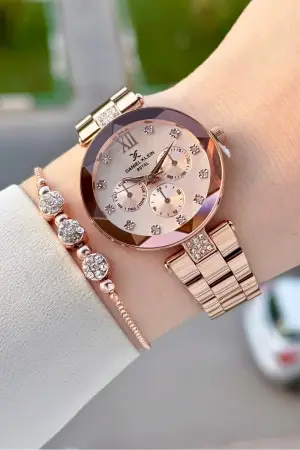 Rose Renk Hediye Paketli 32 Mm Kadın Kol Saati