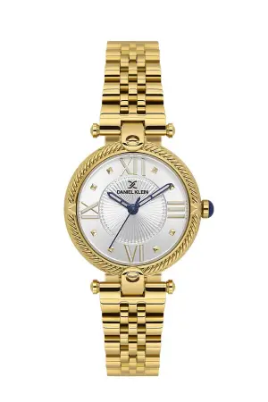 Gold Renk 32 Mm Kadın Kol Saati ve Bileklik