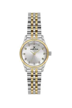 Gold Gümüş Renk Hediye Paketli 28 Mm Kadın Kol Saati