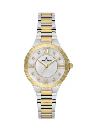 Gold Gümüş Renk Hediye Paketli 30 Mm Kadın Kol Saati