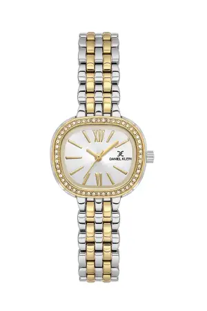 Gold Gümüş Renk 27 Mm Hediye Paketli Kadın Kol Saati ve Bileklik