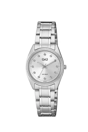Gümüş Renk 30 Mm Rakamlı Kadın Kol Saati ve Hediye Bileklik
