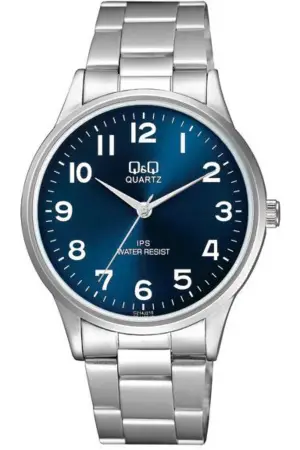 Kadranı Lacivert Kordonu Gümüş Renk 40 Mm Rakamlı Erkek Kol Saati