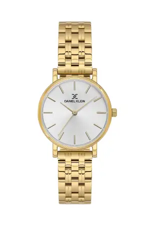 Gold Renk 30 Mm Hediye Paketli Kadın Kol Saati ve Bileklik