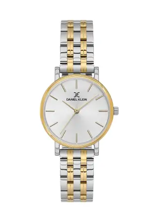 Gold Gümüş Renk 30 Mm Hediye Paketli Kadın Kol Saati ve Bileklik