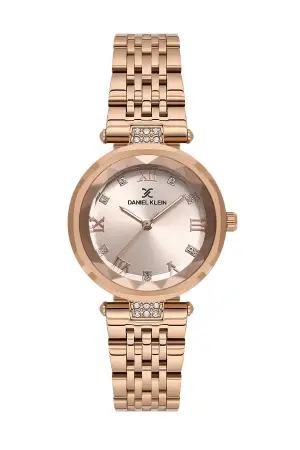 Rose Renk Kesme Camlı 32 Mm Kadın Kol Saati