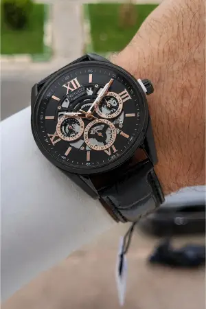 Rakamları Rose Kordonu Siyah Renk İç Göstergeleri Aktif 45 Mm Erkek Kol Saati