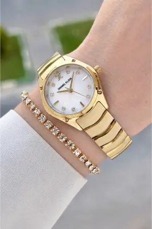 Gold Renk 30 mm Hediye Paketli Kadın Kol Saati