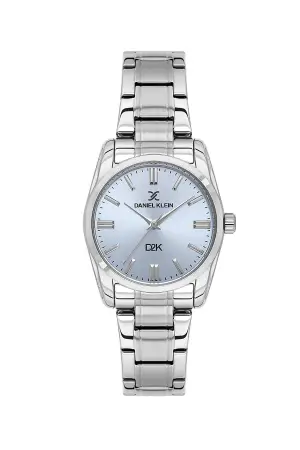 Kadranı Mavi Kordonu Gümüş Renk 30 Mm Hediye Paketli Kadın Kol Saati