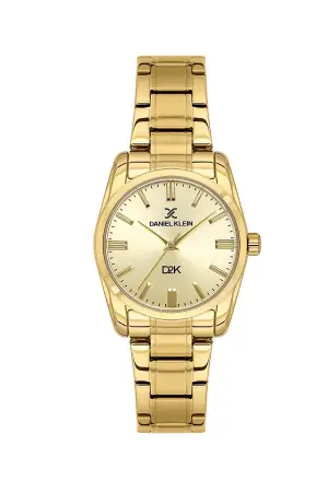Kadranı Sarı Kordonu Gold Renk 30 Mm Hediye Paketli Kadın Kol Saati