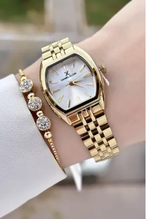 Daniel Klein DKISTE1445 Gold Renk 2 Yıl Garantili Kadın Kol Saati ve Bileklik