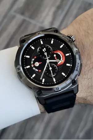 Çağrı Alma ve Yapma Özellikli Siyah Renk Android ve İphone Uyumlu Akıllı Saat