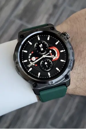 Çağrı Alma ve Yapma Özellikli Yeşil Renk Android ve iphone Uyumlu Akıllı Saat