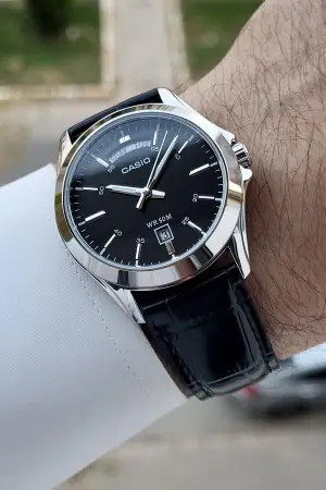 Casio CSISTE187 Kasası Metalik Kordonu Siyah Renk 2 Yıl Garantili Erkek Kol Saati