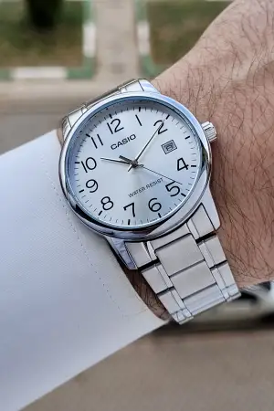 Casio CSISTE204 Gümüş Renk Takvimli Hediye Paketli Erkek Kol Saati