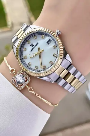 Daniel Klein DKISTE448 Marka Takvimli Bayan Kol Saati Bileklik Hediyeli