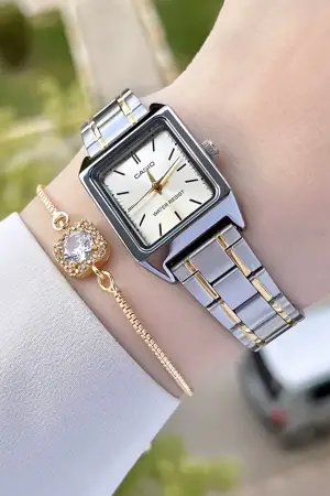 Casio CSISTE39 Gold Gümüş Renk Hediye Paketli Kadın Kol Saati