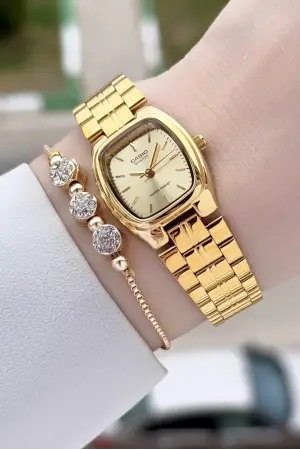 Casio Gold Renk Hediye Paketli Kadın Kol Saati