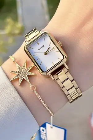 Casio Csıste77 Gold Renk Hediye Paketli Kadın Kol Saati