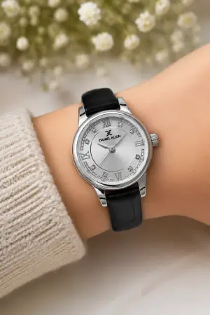 Gümüş Renk Hediye Paketli 25 Mm Kadın Kol Saati