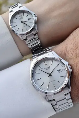 Casio CSISTE82 Gümüş Renk Hediye Paketli Sevgili Çift Kol Saati