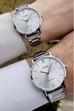 Casio CSISTE203 Gümüş Renk Hediye Paketli Sevgili Çift Kol Saati