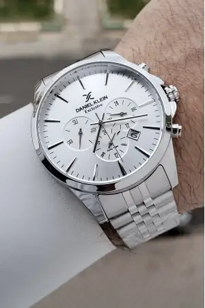 Gümüş Renk İç Göstergeleri Aktif Fonksiyonlu Hediye Paketli Erkek Kol Saati