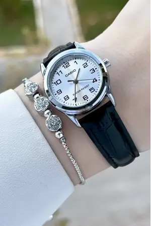 Casio CSISTE170 Kadranı Gümüş Kordonu Siyah Renk Kadın Kol Saati